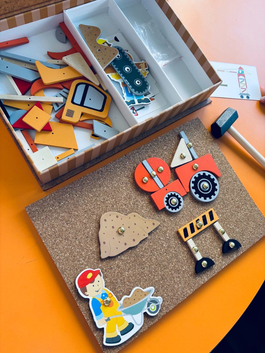 A child engaged in hands-on, play-based learning